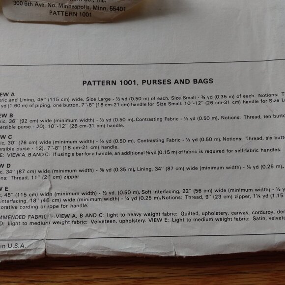 Vintage 70s Purse Sewing Pattern UNCUT Kwik Sew 1001 Shoulder Bags - Picture 7 of 9